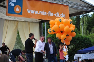 Schirmherr Landrat Franz Meyer mit Andy Borg und Oliver Robl